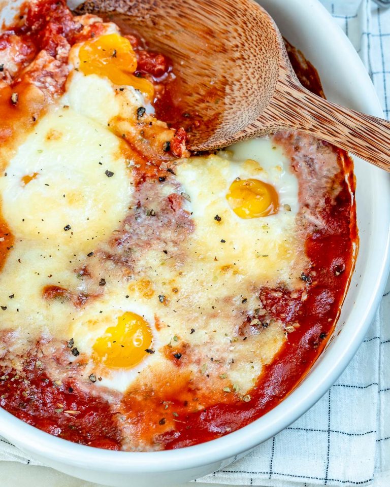 3 Ingredient Italian Baked Eggs for Nourishing Meal Anytime! Clean