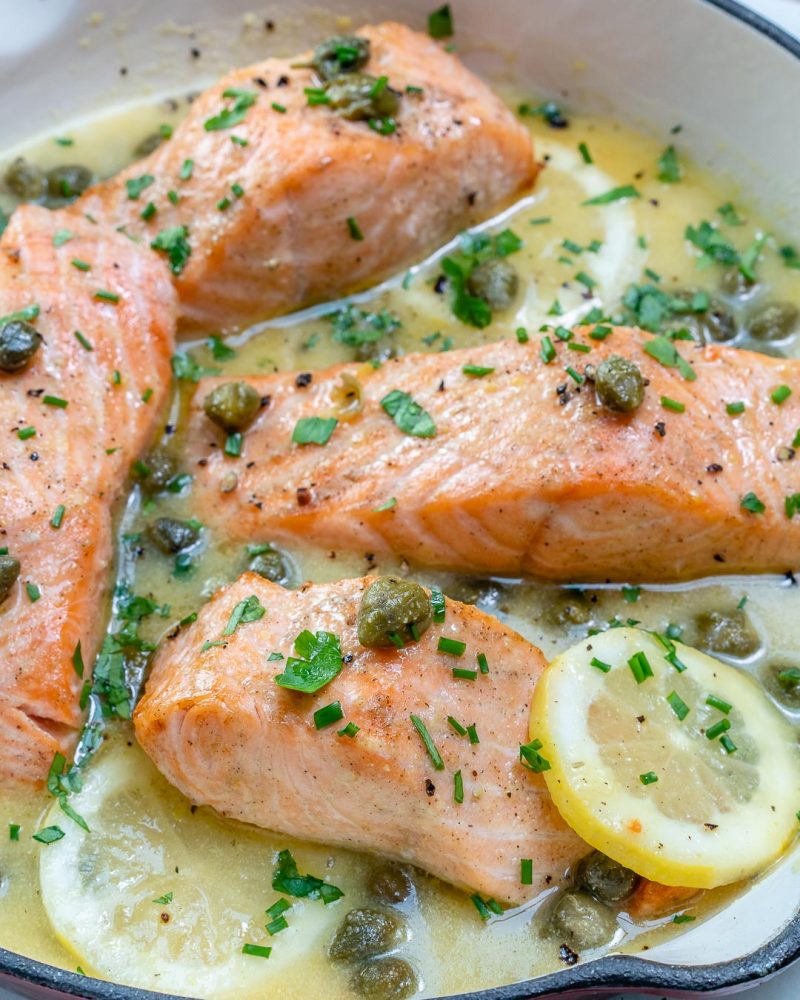 Simple Salmon Piccata for an Impressively FAST Dinner Idea! Clean