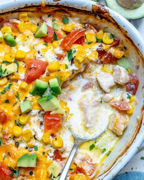 Creamy Green Chile Loaded Chicken Bake for Clean Eating Comfort Food ...