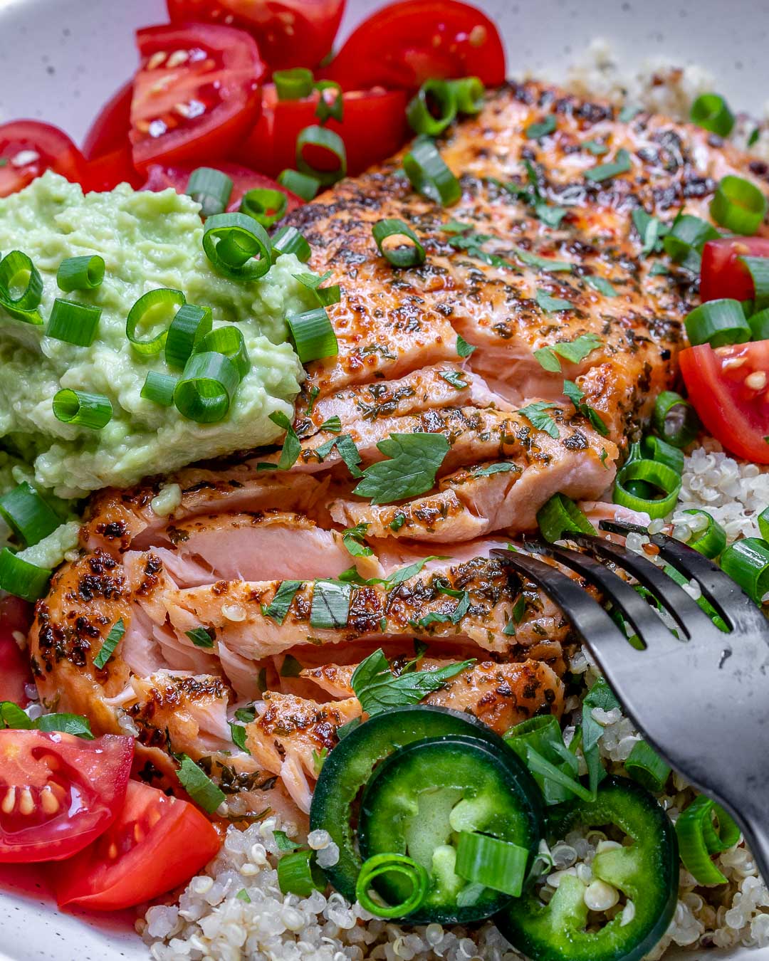 Garlic Herb Salmon Bowls