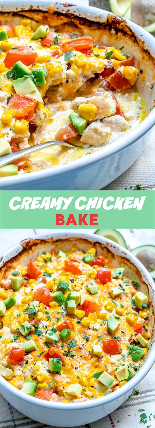 Creamy Green Chile Loaded Chicken Bake for Clean Eating Comfort
