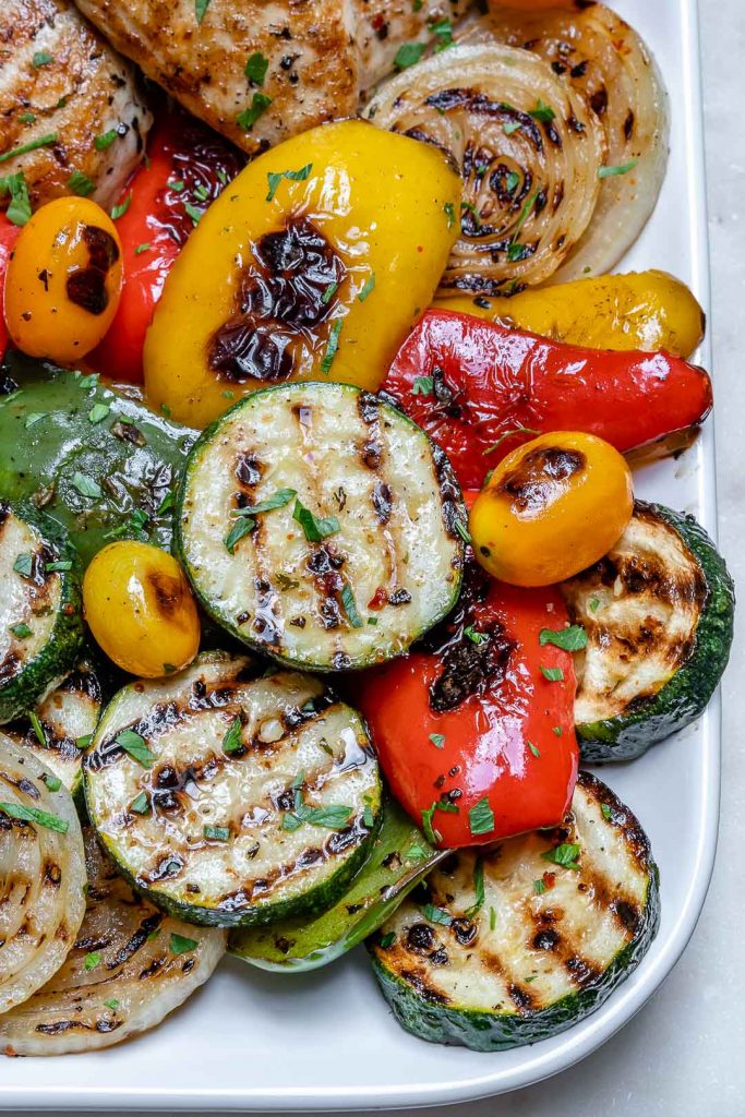 Grilled Garlic Chicken + Summer Veggies for a Beautiful Meal! | Clean ...