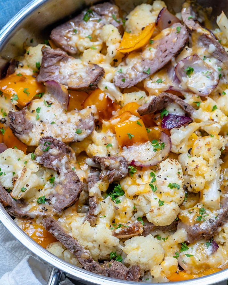 Philly Cheese Steak Cauliflower Skillet for a MindBlowing Meal Idea ...