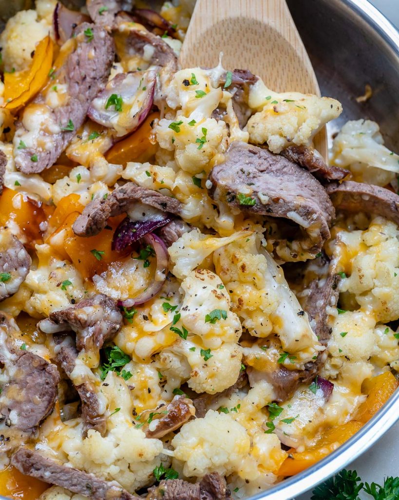 Philly Cheese Steak Cauliflower Skillet for a MindBlowing Meal Idea