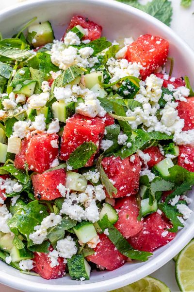 Eat Clean and Hydrate with this Watermelon + Feta Salad | Clean Food Crush