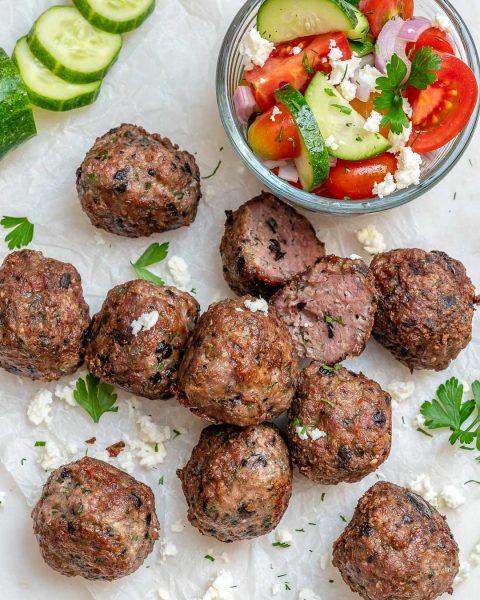 Mediterranean Grassfed Beef Meatballs for Yummy Clean Eats! | Clean ...