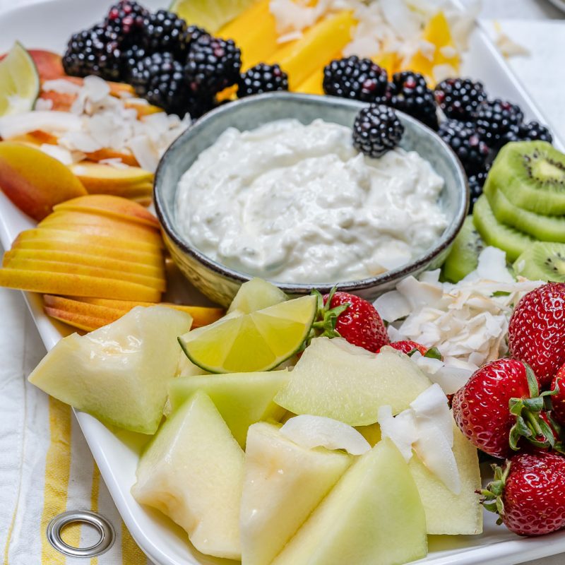 Crowd Pleasing Summer Fruit Platter With Coconut Lime Dip Clean Food