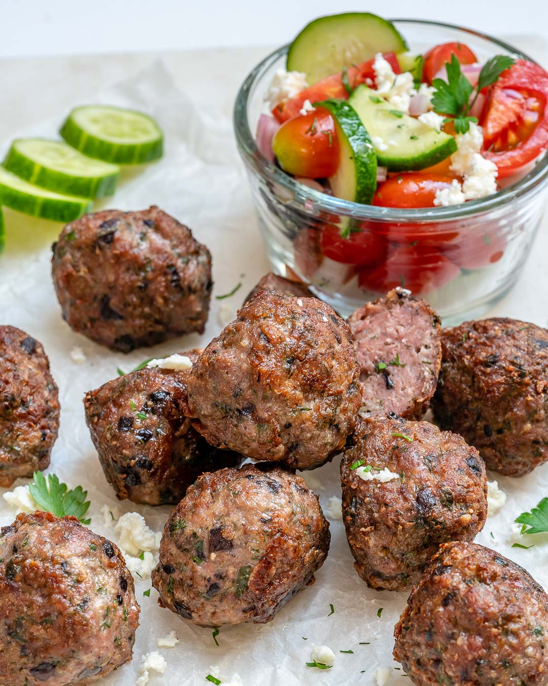 Mediterranean Grassfed Beef Meatballs for Yummy Clean Eats! | Clean ...