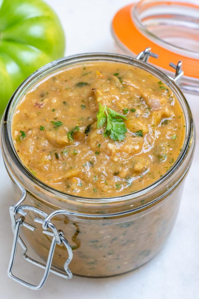 Super Easy & Versatile Roasted Green Tomato Salsa Verde! Clean Food Crush