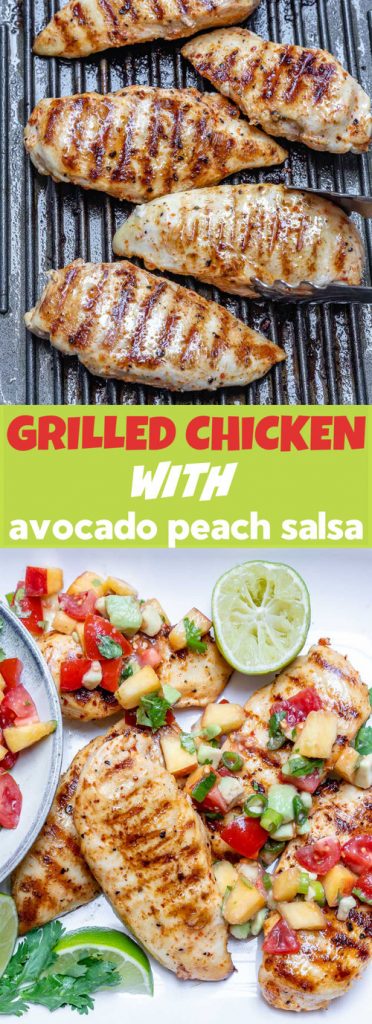 This Grilled Lime Chicken + Fresh Peach Salsa Recipe is Fantastic ...