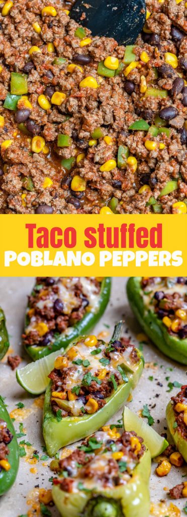 These Creative Taco Stuffed Poblano Peppers are Loaded with Amazing ...