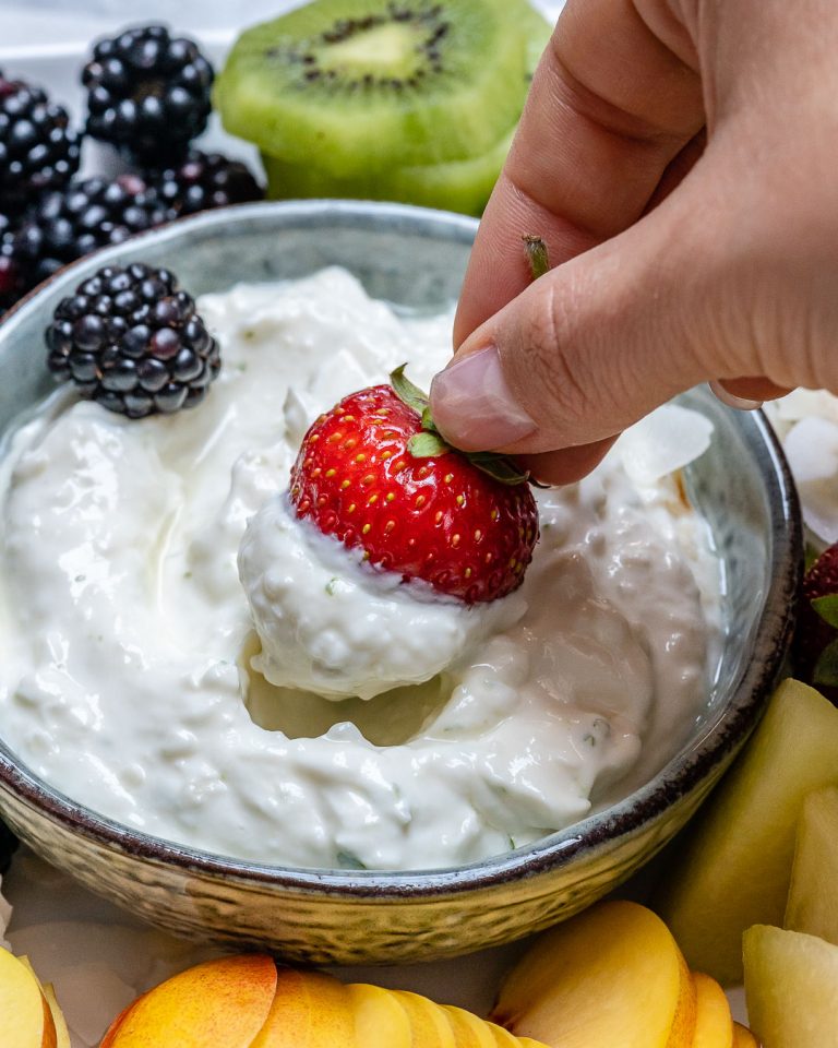 Crowd Pleasing Summer Fruit Platter with Coconut Lime Dip! Clean Food