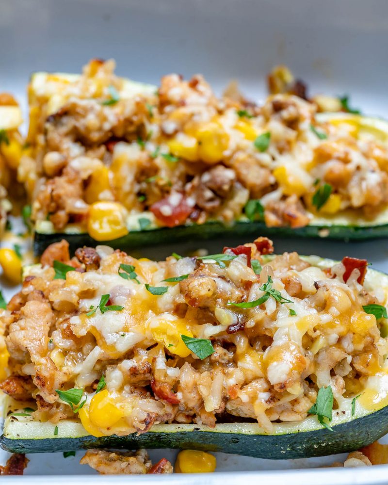 Everyone Will LOVE These Burrito Stuffed Zucchini Boats! | Clean Food Crush