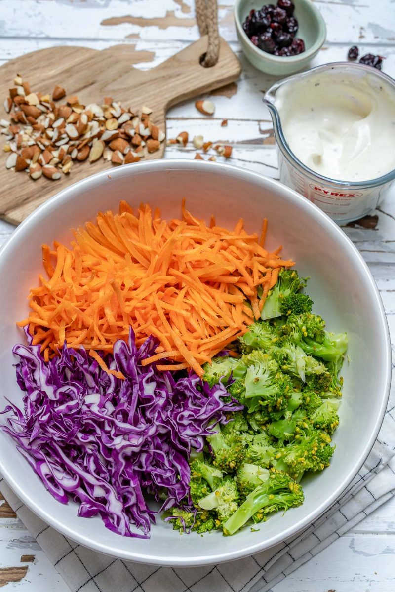 Healthier Broccoli Slaw Salad with a Simple Tangy Dressing! Clean