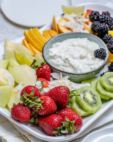 Crowd Pleasing Summer Fruit Platter with Coconut Lime Dip! | Clean Food ...