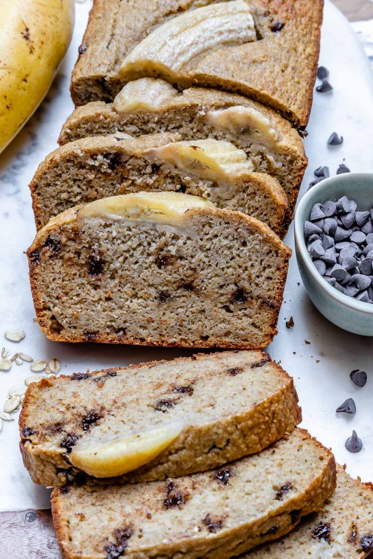 Clean Eating Chocolate Chip Blender Banana Bread! | Clean Food Crush