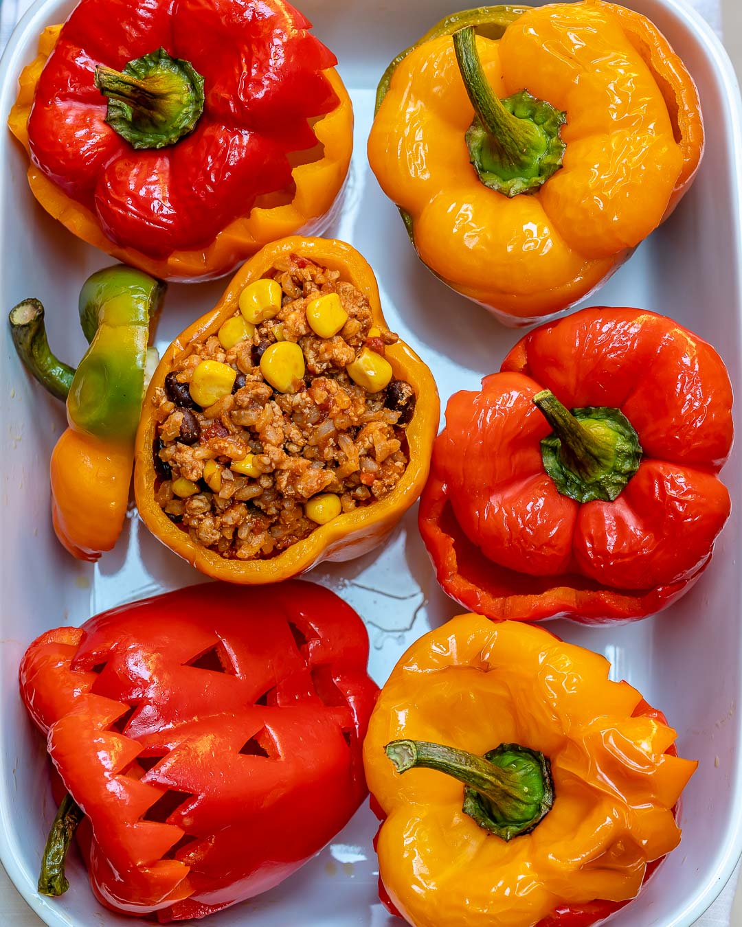 These Halloween Stuffed Peppers are the Cutest! | Clean Food Crush