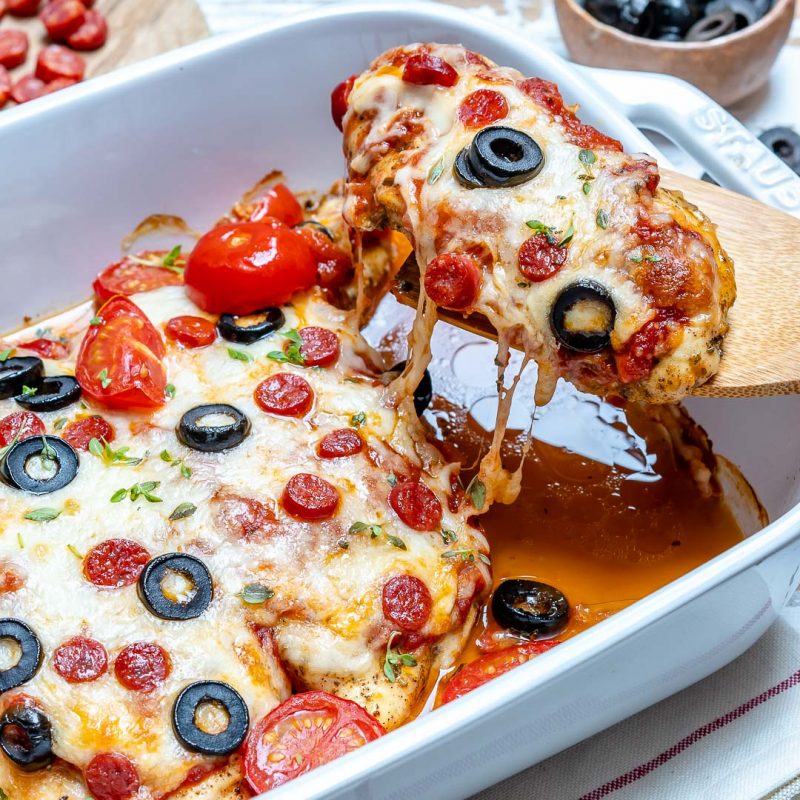 Pizza Chicken Bake for a Crowd Pleasing Low-Carb Dinner Idea! | Clean ...