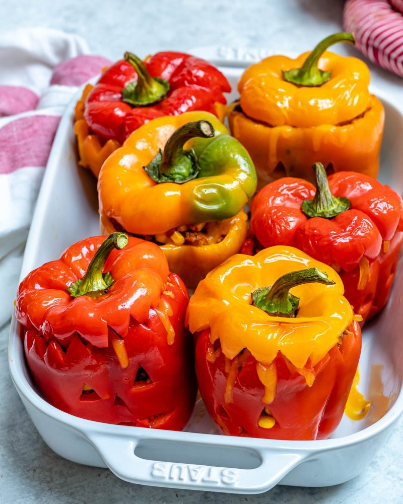These Halloween Stuffed Peppers are the Cutest! | Clean Food Crush