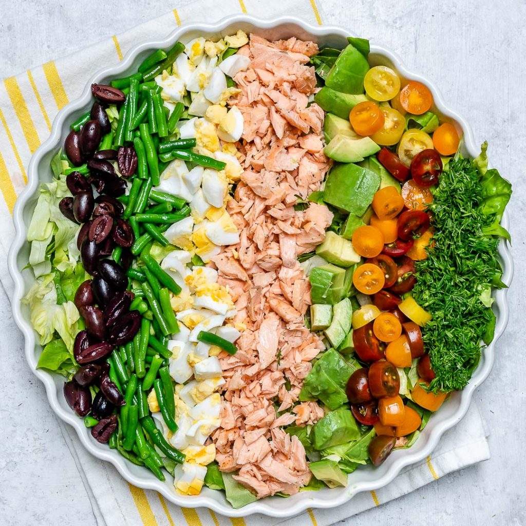 Make this Salmon Cobb Salad for a Beautiful Clean Eating Approved Meal