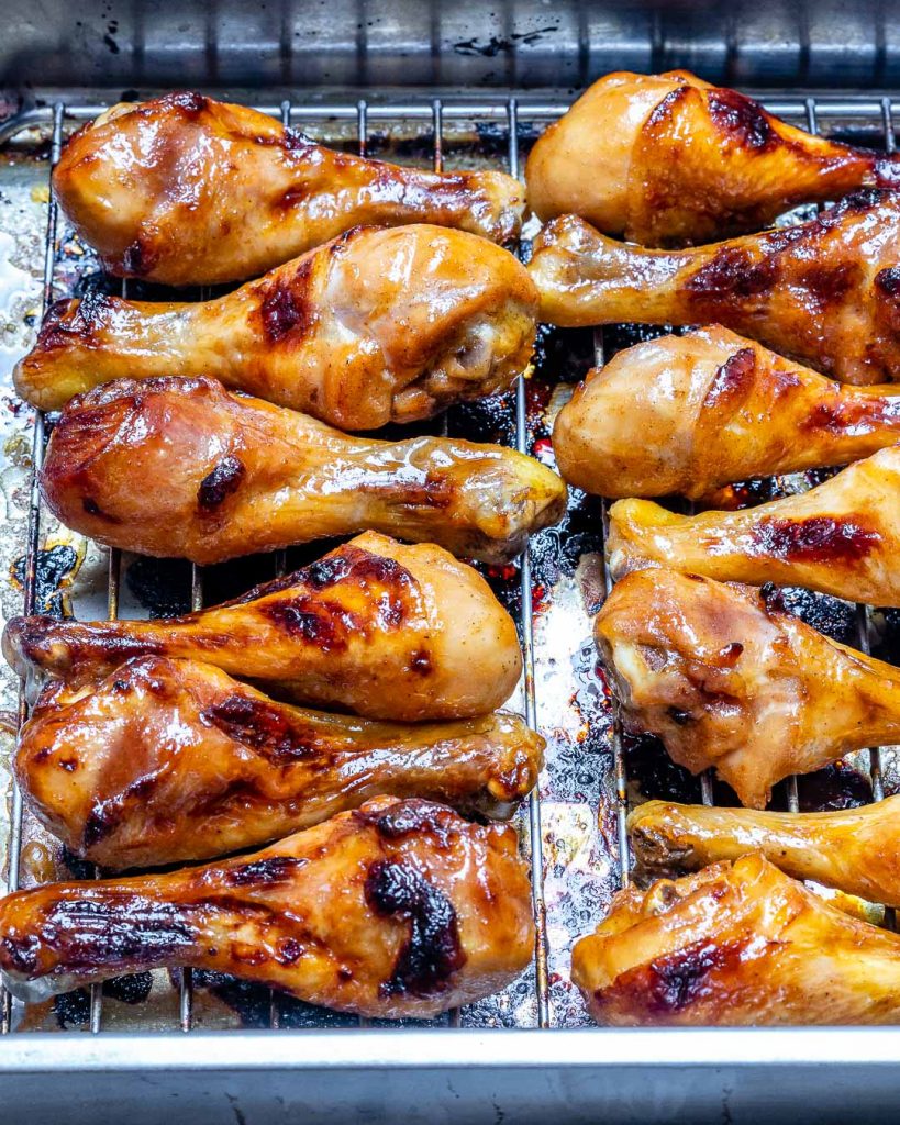 These Healthy Sticky Glazed Chicken Drumsticks are MIND-BLOWING Good ...