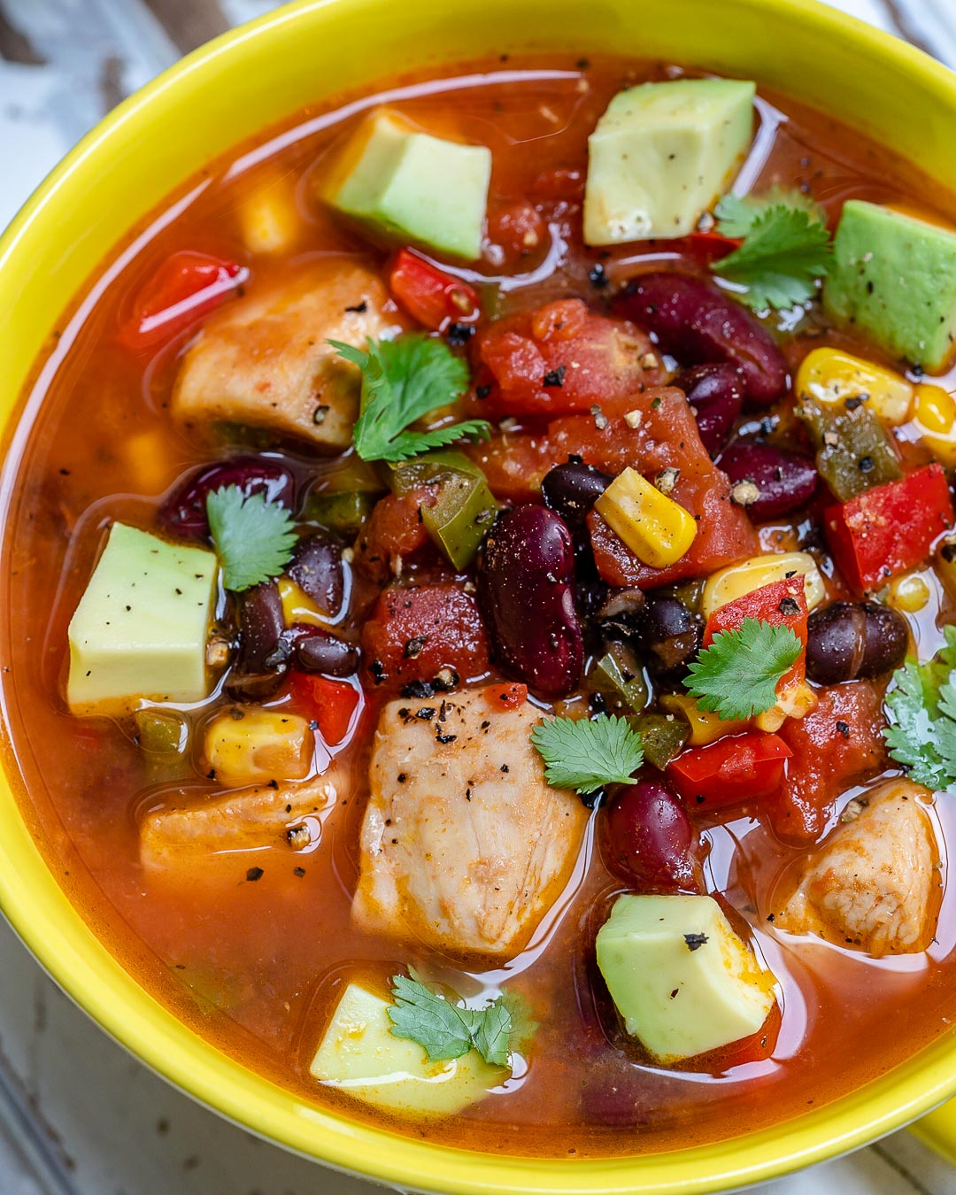 Mexican Fiesta Chicken Soup for a Cozy Clean Eating Dinner Idea | Clean ...