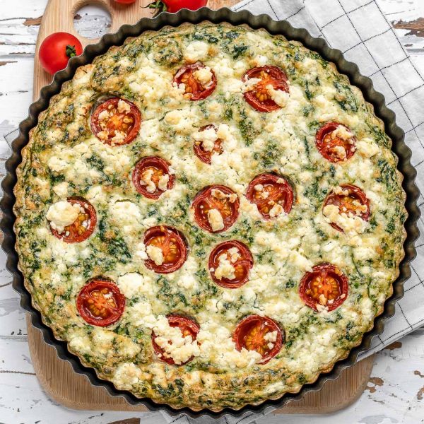 This Spinach Mushroom Crustless Quiche is Perfection! Clean Food Crush