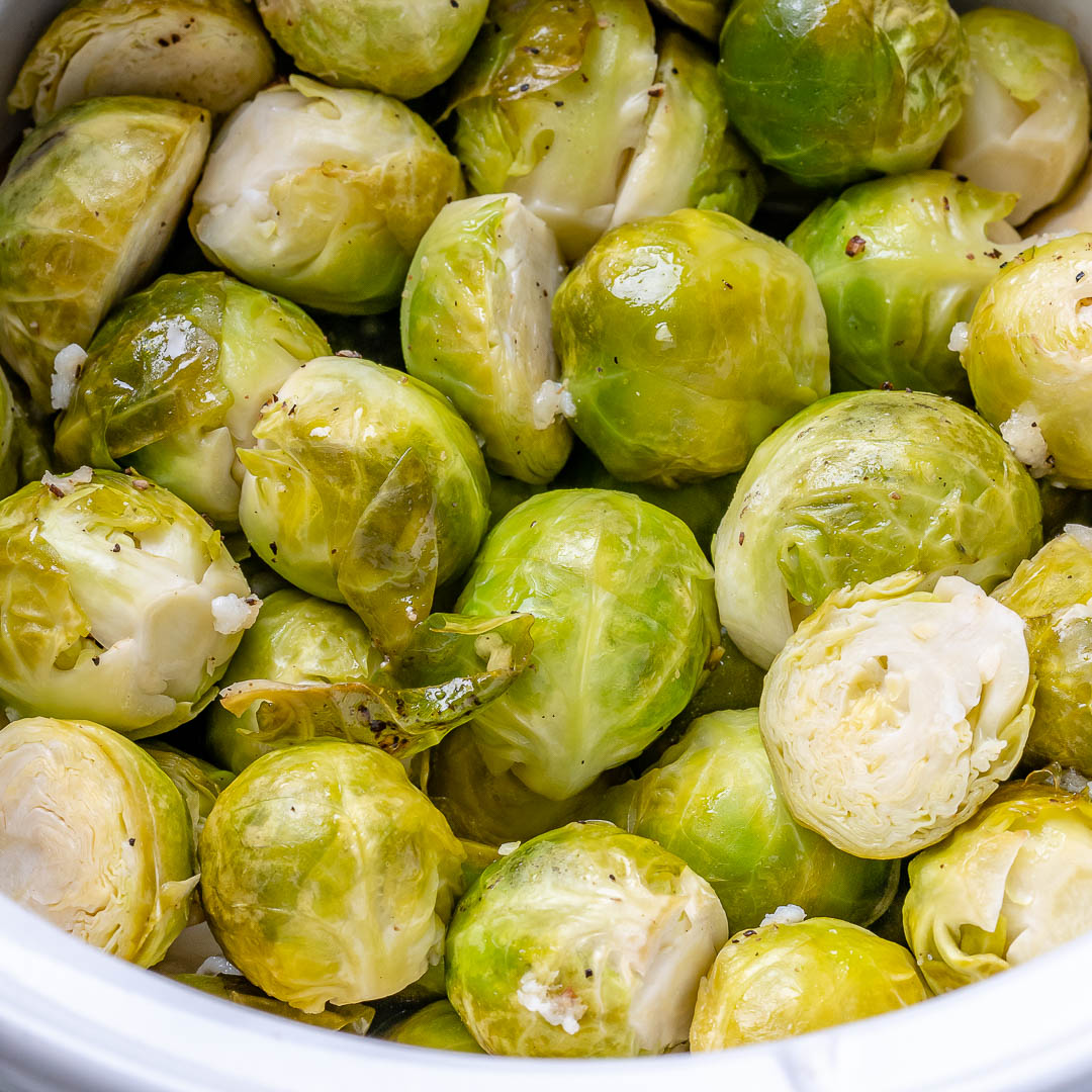 Super Easy Crockpot Garlic Lime Brussels Sprouts! | Clean ...