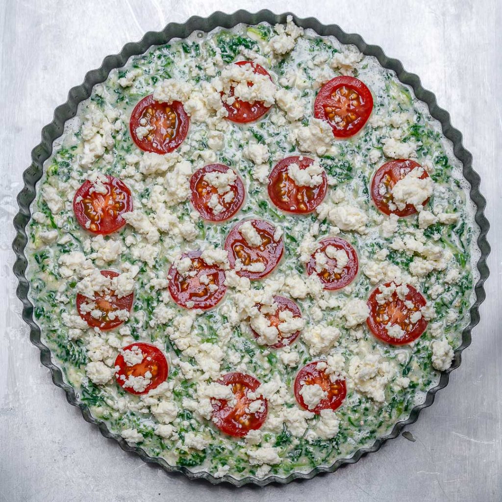 This Spinach Mushroom Crustless Quiche is Perfection! | Clean Food Crush