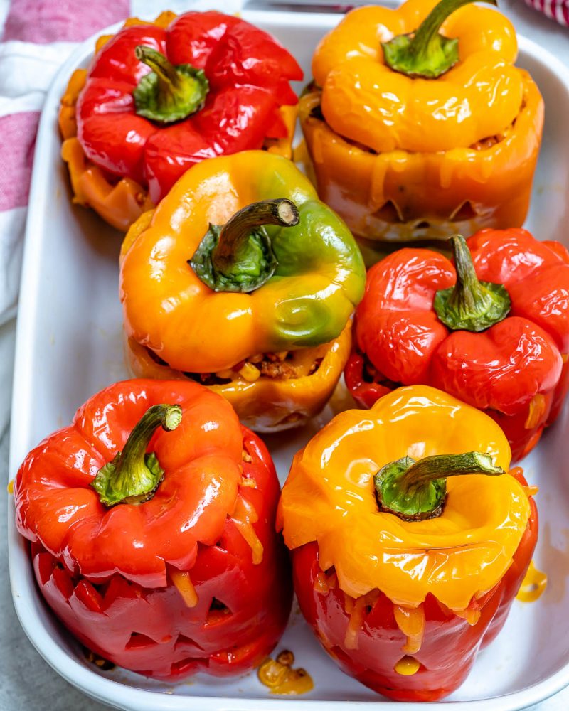 These Halloween Stuffed Peppers are the Cutest! | Clean Food Crush