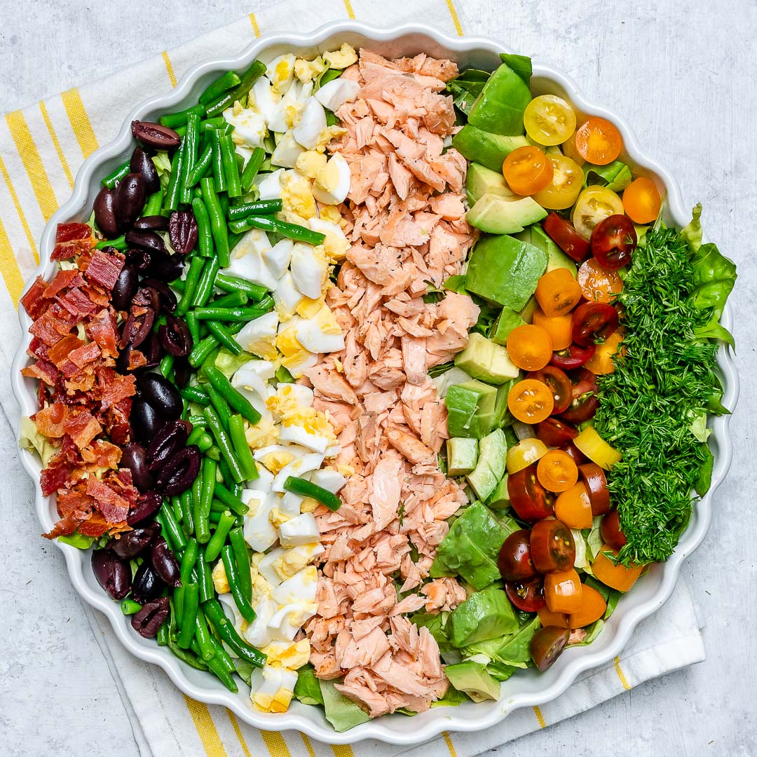 Salmon Cobb Salad for Clean Eating