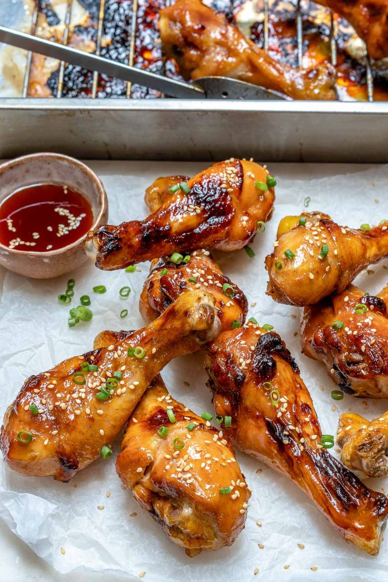 These Healthy Sticky Glazed Chicken Drumsticks are MIND-BLOWING Good ...