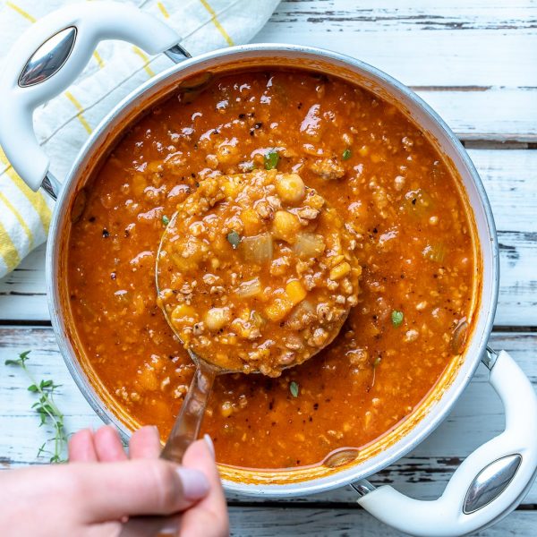 Cozy up with this Moroccan Spiced Turkey Soup! | Clean Food Crush