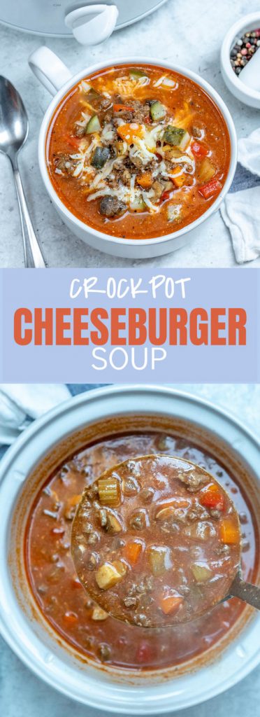 Crockpot Cheeseburger Soup for Delicious Clean Eats! | Clean Food Crush