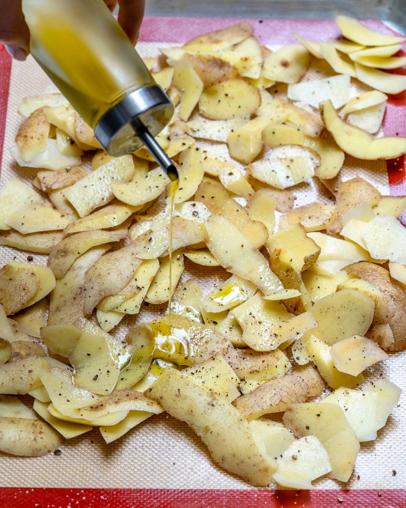 Eat Clean with these Homemade Crispy Baked Potato Peel Chips! | Clean ...