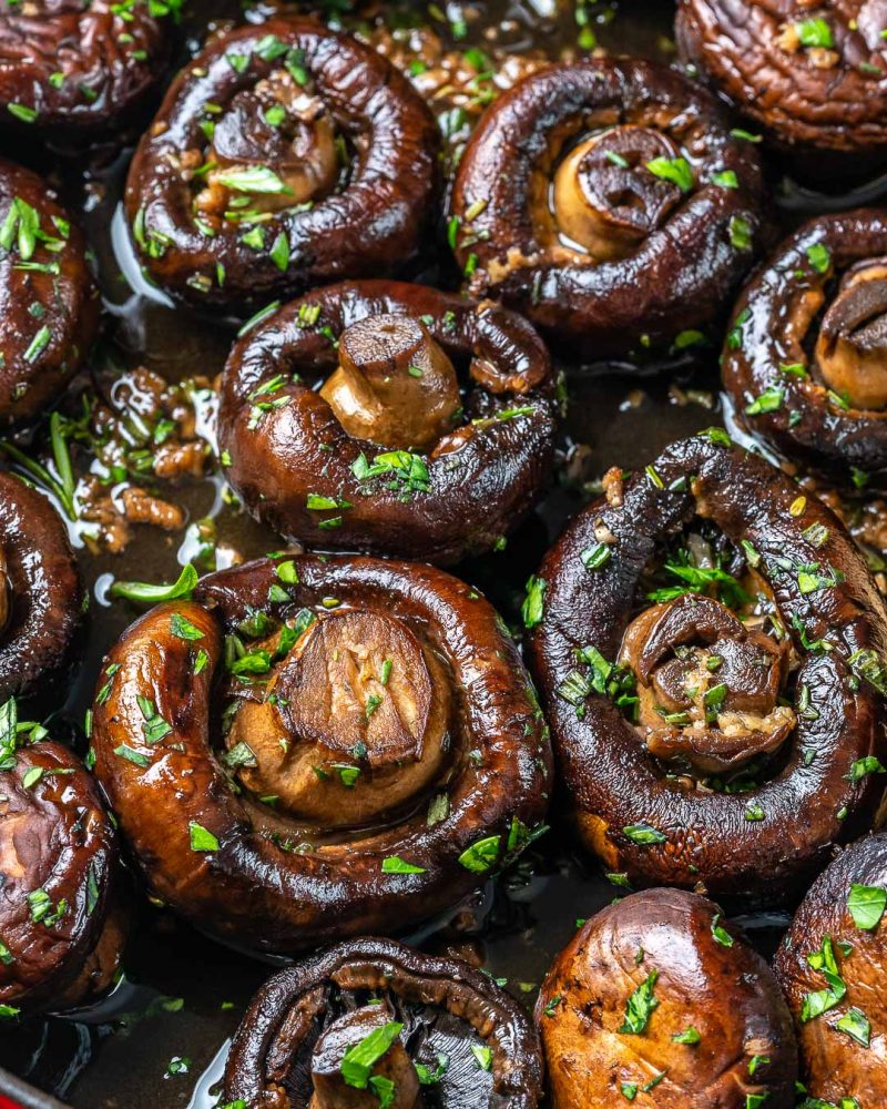 Garlic Herb Mushrooms Make a Healthy, Flavor Rich Side Dish! | Clean