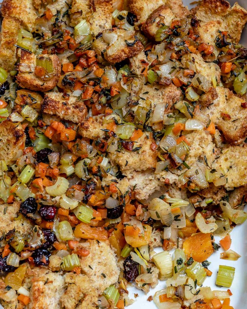 Ezekiel Bread Stuffing for a Clean Thanksgiving Side! Clean Food Crush