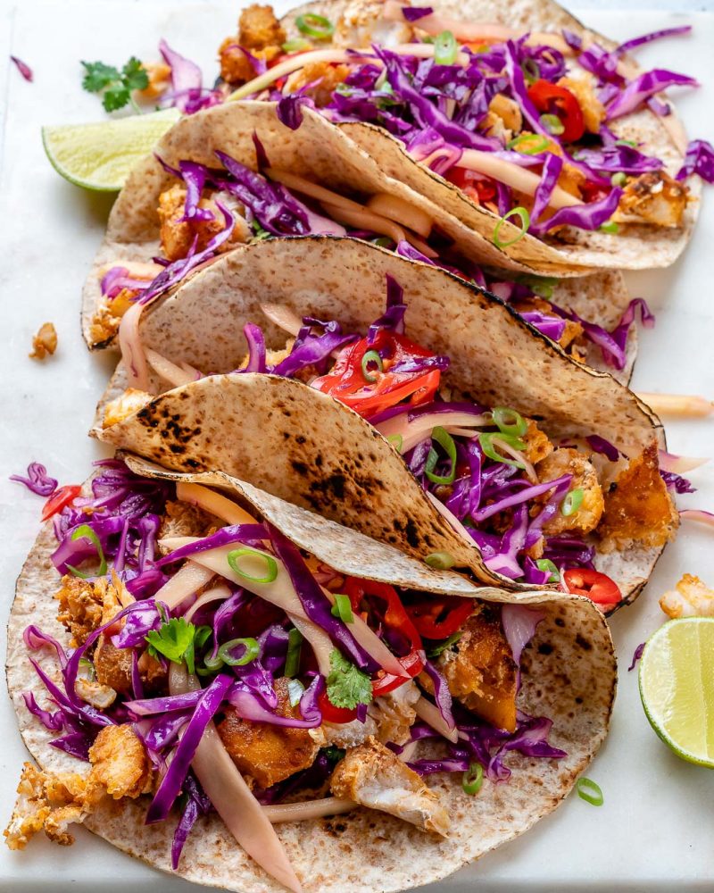 Fish Tacos with Limey Mango Cabbage Slaw for Epic Clean ...