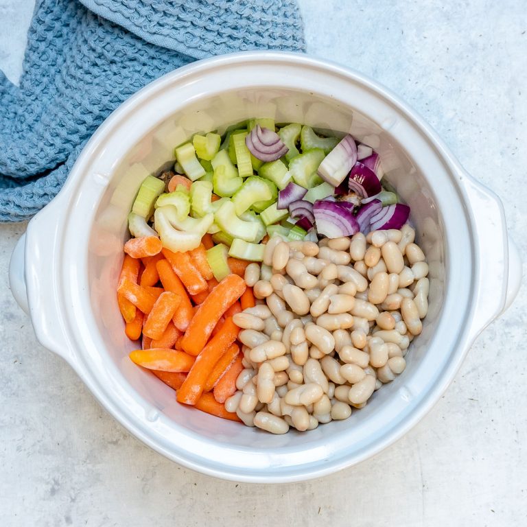 Warm up with this Healthy Turkey + Sausage + Spinach + White Bean Soup