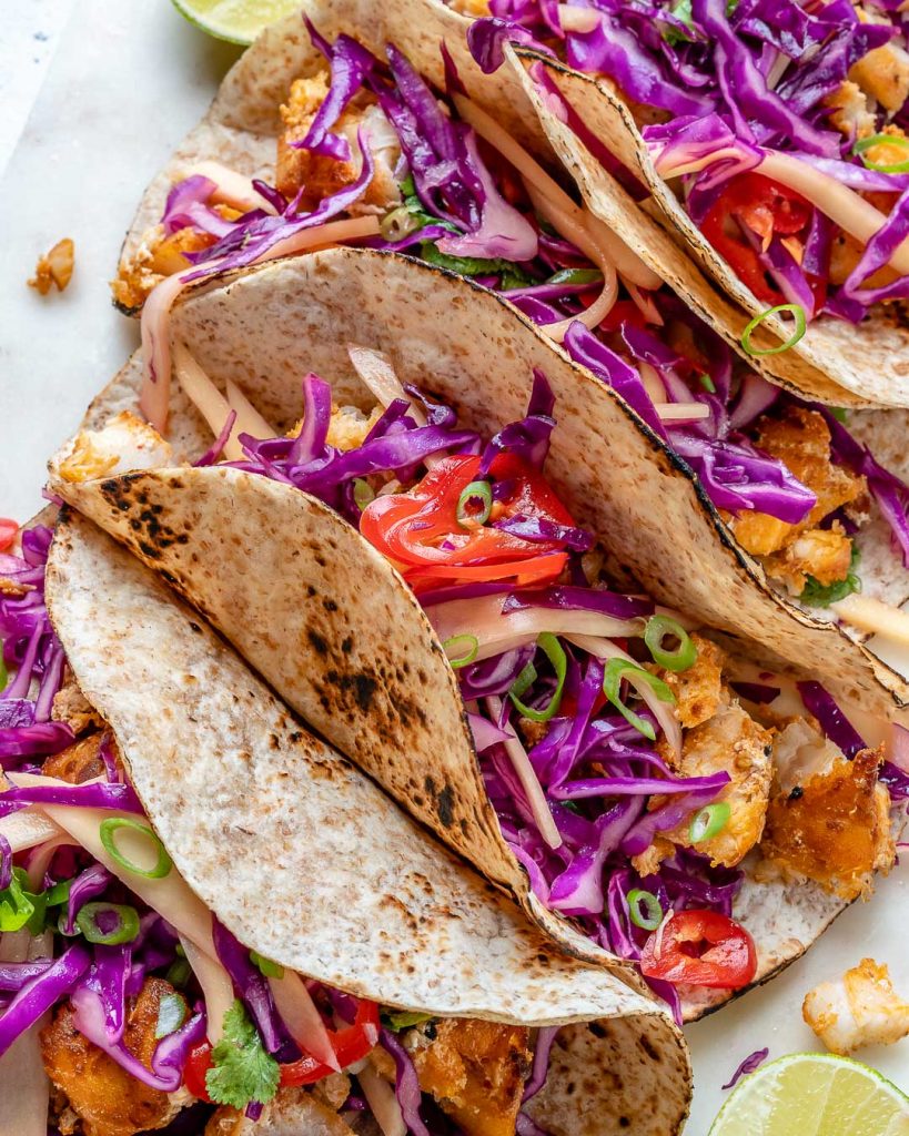 Fish Tacos with Limey Mango Cabbage Slaw for Epic Clean Eats! | Clean ...