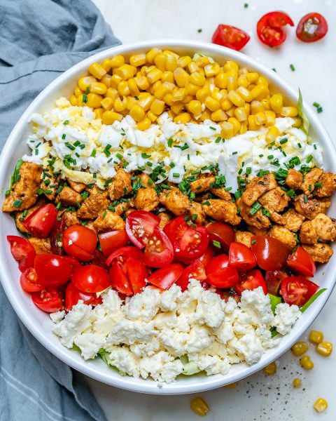 Enjoy this Healthy Chicken Cobb Salad with Extra Flavor! | Clean Food Crush