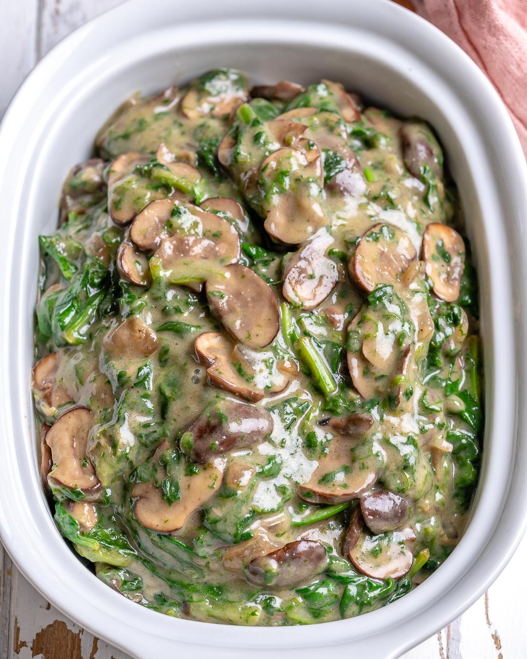 Coconut Creamed Mushrooms + Spinach