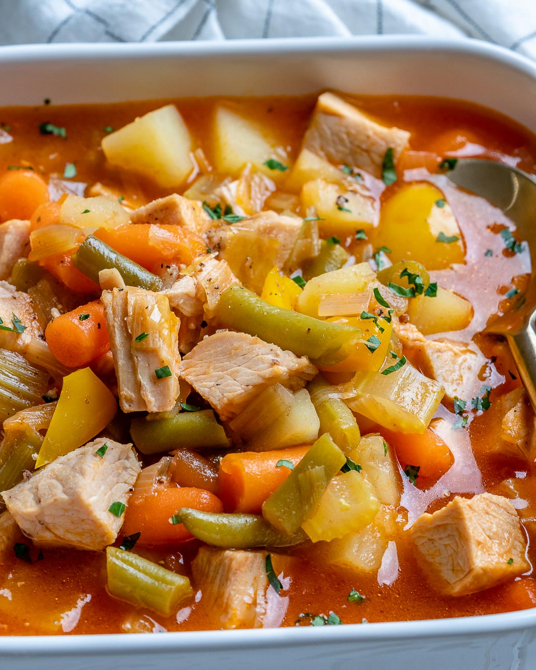 One Pot Leftover Turkey Soup for Easy Clean Eats! | Clean Food Crush