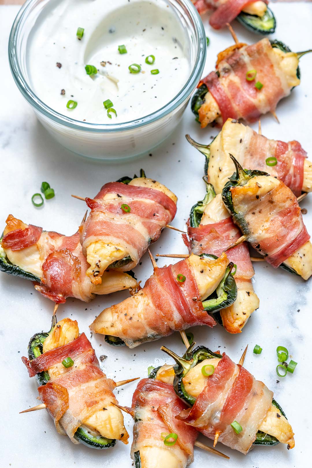 Bacon Wrapped Chicken Jalapeño Bites for Clean, Creative & Fun Party Food!