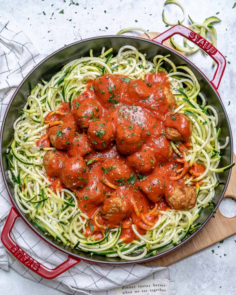 These Low Carb Chicken Meatballs with Zoodles are Super Delicious ...