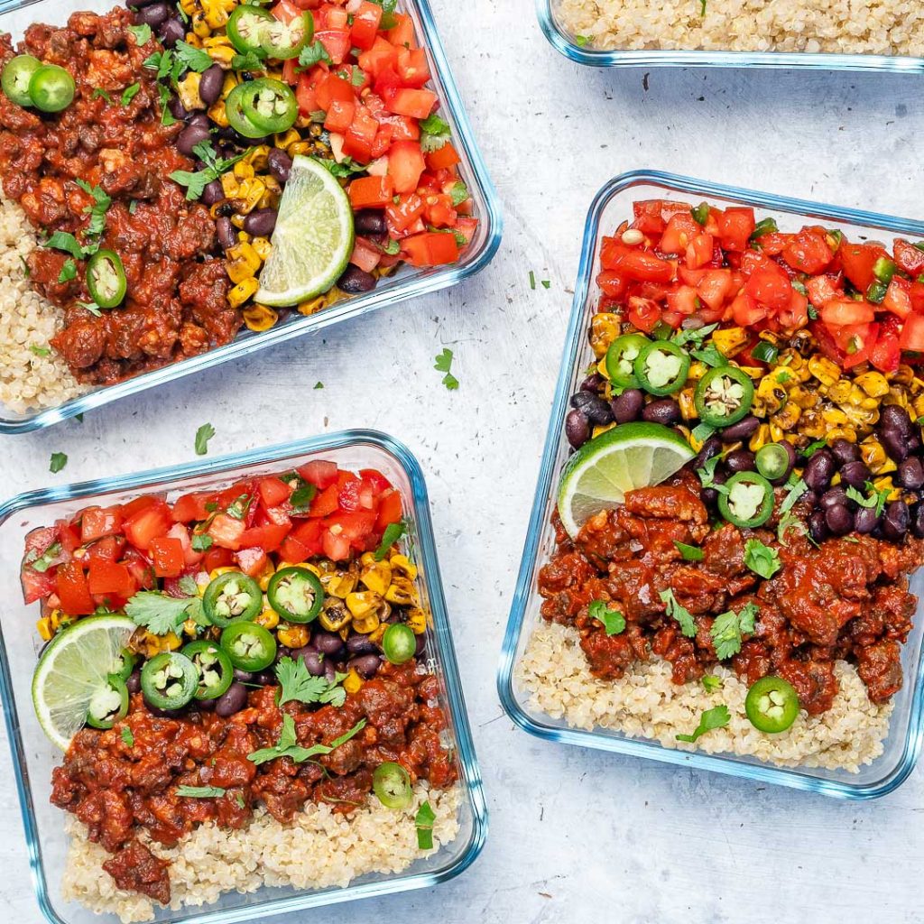 Rachel’s Quick & Delicious Hearty Burrito Bowls for Meal Prep! | Clean ...