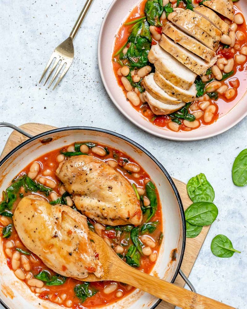 Tuscan Chicken White Bean Skillet For Healthy Comfort Food Clean