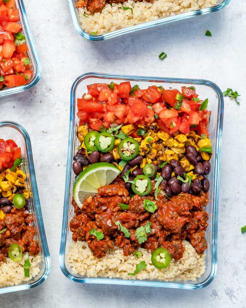 Rachel’s Quick & Delicious Hearty Burrito Bowls for Meal Prep! | Clean ...