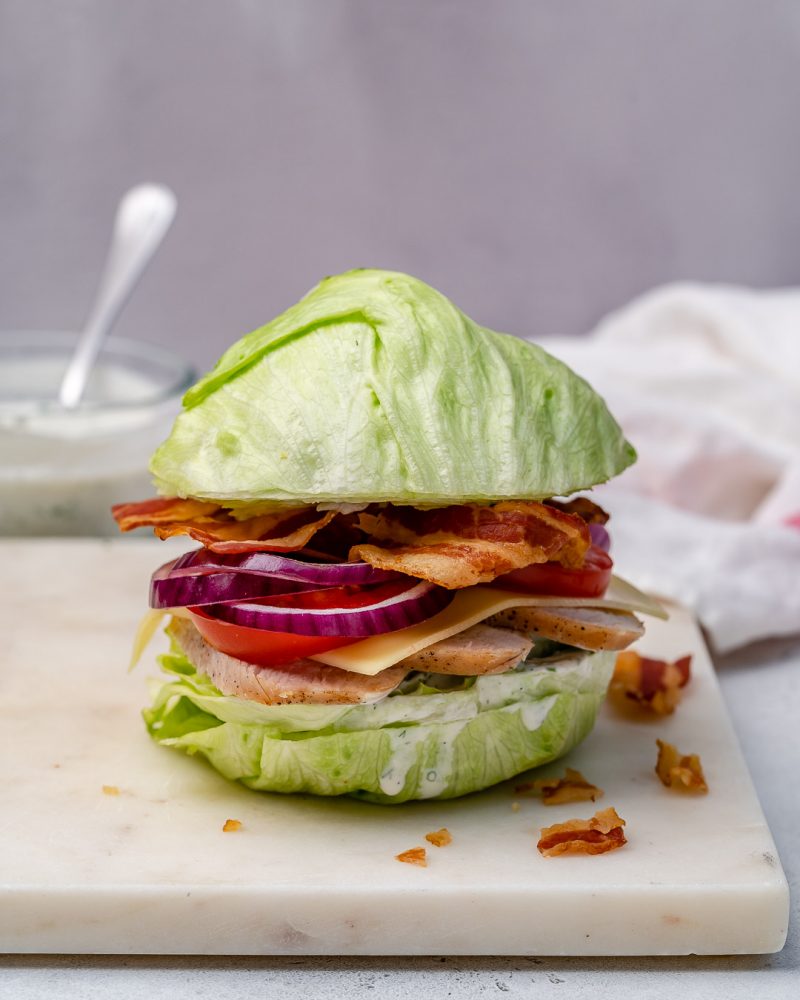 Turkey BLT “Sandwich” aka Crispy Lettuce Buns for Clean Eats! Clean