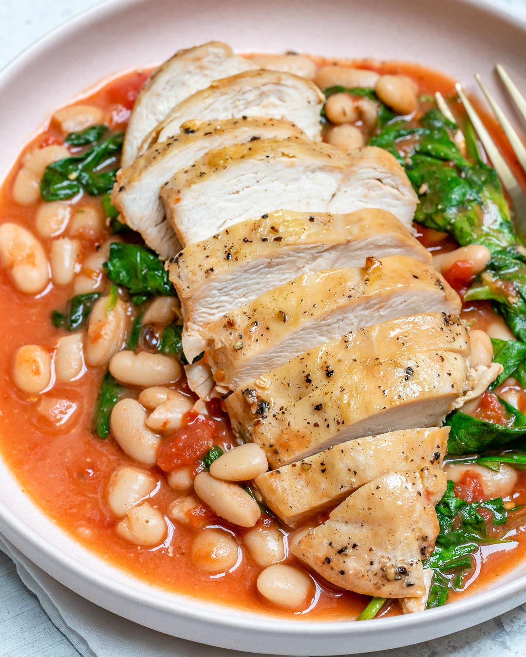 Tuscan Chicken White Bean Skillet